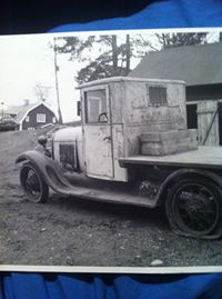 Läderinredning A-Ford 1929 Lastbil